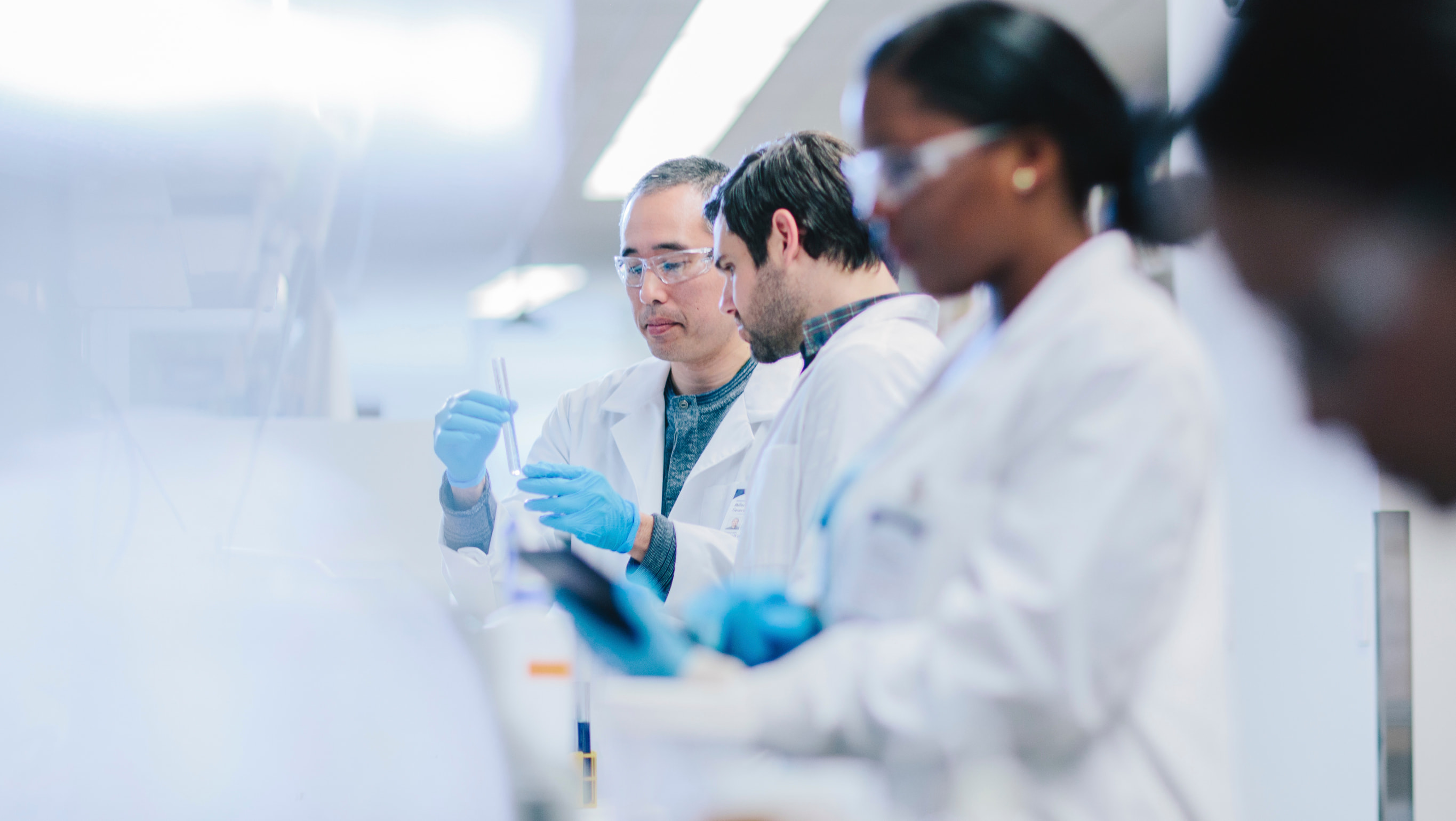 Scientists researching in a lab